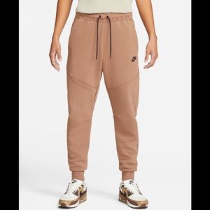 Nike | Pants | Nike Tech Fleece Joggers Brown Tan Mens Large Slim | Poshmark
